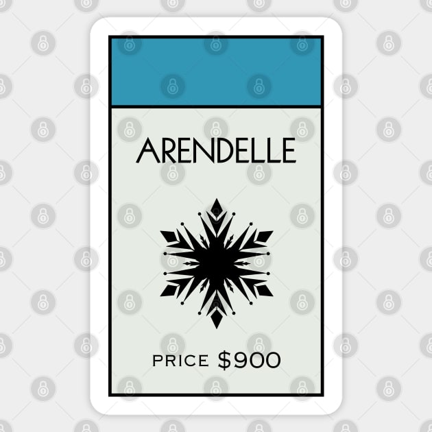 Arendelle Location Card Sticker by huckblade